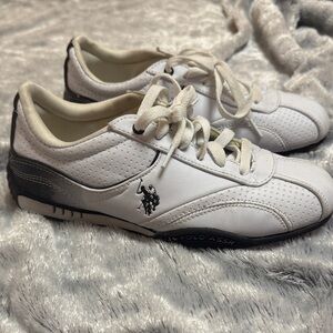 U.S. Polo Assn. White Sneakers with Gray Accents